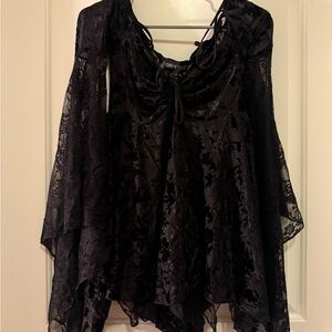 Dolls Kill Black Lace Mini Dress